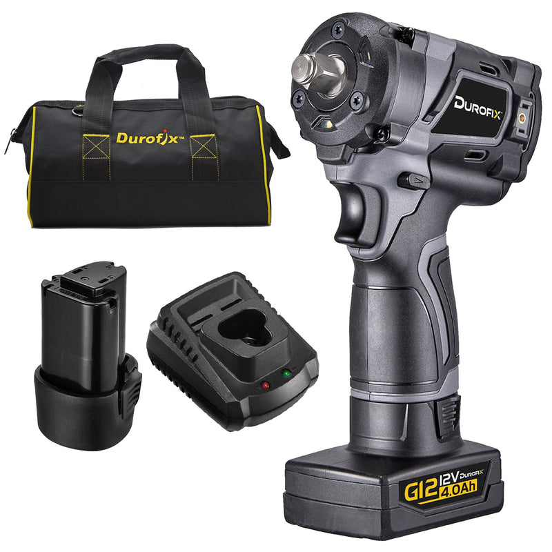 G12 Series 12V Brushless 1/2" Drive Cordless Impact Wrench w/ 2 Batteries