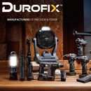 Durofix G12 12V Cordless Jobsite Fan & LED Work Light | 270 CFM Portable w/ Battery & Charger | RZ1290-2-K11