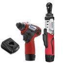 ACDelco ARW12102-K4 G12 Series 12V Cordless Li-ion 1/4" Brushless Rachet Wrench & Impact Driver Combo Tool Kit with 2 Batteries