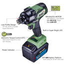 60V Cordless 1/4" Brushless Impact Driver Kit Max 200 ft-lbs Image 3 - Durofix Tools