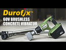 Durofix RZ6008-KCA-P2 60V Cordless Brushless Concrete Vibrator Tool Kit -  Wallbrator