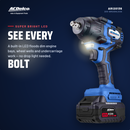 ACDelco ARI20136-P2 20V Brushless Cordless Impact Wrench | 500 ft-lbs Max Torque, 1/2" Drive, Includes 4.0Ah Battery + 3 Impact Sockets