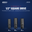 ACDelco ARI20136-P2 20V Brushless Cordless Impact Wrench | 500 ft-lbs Max Torque, 1/2" Drive, Includes 4.0Ah Battery + 3 Impact Sockets