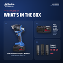 ACDelco ARI20136-P2 20V Brushless Cordless Impact Wrench | 500 ft-lbs Max Torque, 1/2" Drive, Includes 4.0Ah Battery + 3 Impact Sockets