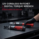 ACDelco 12V Cordless 1/4" Ratchet Kit + 3/8" Digital Torque Wrench Combo | ARM601-3-K2