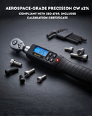 Durofix RM601-3 3/8" Heavy Duty Digital Torque Wrench 3.7 to 37 ft-lbs with Socket Set & Backlit Display