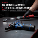 ACDelco 12V Brushless 3/8" Impact Wrench Kit + 1/2" Digital Torque Wrench Combo | ARM607-4S-K1