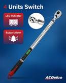 ACDelco ARM303-4A-340 1/2" Heavy Duty Digital Torque Wrench 12.5 to 250.7 ft-lbs