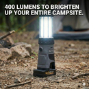 Durofix G12 Series RL1242P LED Lantern Light, 400LM Rechargeable Work Light with 3 Light Settings, USB Charger & Power Bank + 2.0 Ah Battery & Charger