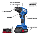 A20 Series 20V Cordless Brushless Power Drill Kit with Battery & Charger, Variable Speed 283 In - Lb Torque Image 3 - Durofix Tools