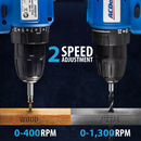 ACDelco ARD20137P A20 Series 20V Cordless Brushless Power Drill Kit with Battery & Charger, Variable Speed 283 In-Lb Torque