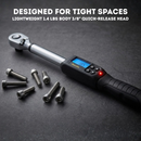 ACDelco ARM607-4S 1/2" Heavy Duty Digital Torque Wrench 14.8 to 147.5 ft-lbs