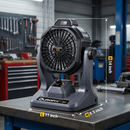 Durofix G12 12V Cordless Jobsite Fan & LED Work Light | 270 CFM Portable w/ Battery & Charger | RZ1290-2-K11