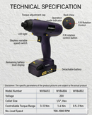 Durofix 20V Cordless Industrial Assembly Tool, Brushless Motor, with Auto Shut-Off, Wireless Comm. & 0.5 - 12Nm, 1/4" Hex Drive, 1x 4.0Ah Battery