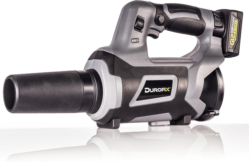 Durofix RZ1282-P2G G12 Series Brushless Cordless 8-Speed Compact Blower 2 Battery Kit w/ Nozzle Attachments