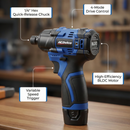 ACDelco G12 12V Cordless Combo Kit Brushless Impact Driver & 3/8 Ratchet Set - ARW1209-K15