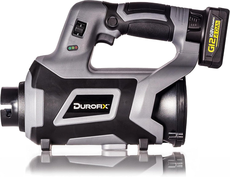 Durofix RZ1282-P2G G12 Series Brushless Cordless 8-Speed Compact Blower 2 Battery Kit w/ Nozzle Attachments