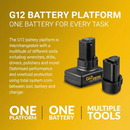 Durofix RW1210-3P G12 Series 12V Li-ion Cordless 3/8” 65 ft-lbs. Torque Brushless Ratchet Wrench Tool Kit