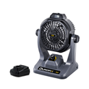 Durofix RZ1290P G12 Series 12V 270CFM Brushless Jobsite Fan, Portable Fan 0-100% Speed Settings, Built-In Magnets & Hooks with LED Light & 2.0 Ah Battery / Charger