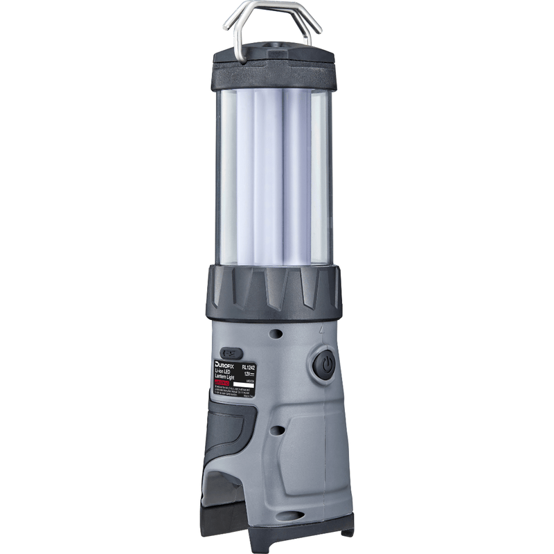 Durofix G12 Series RL1242P LED Lantern Light, 400LM Rechargeable Work Light with 3 Light Settings, USB Charger & Power Bank + 2.0 Ah Battery & Charger Image 2 - Durofix Tools