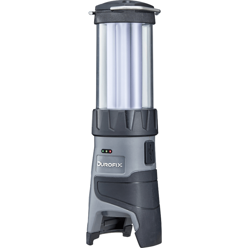 Durofix G12 Series RL1242P LED Lantern Light, 400LM Rechargeable Work Light with 3 Light Settings, USB Charger & Power Bank + 2.0 Ah Battery & Charger Image 1 - Durofix Tools