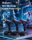 Durofix 20V Cordless Industrial Assembly Tool, Brushless Motor, with Auto Shut-Off, Wireless Comm. & 0.5 - 12Nm, 1/4" Hex Drive, 1x 4.0Ah Battery