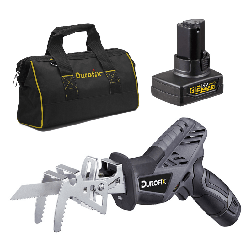 G12 Series Cordless Mini Reciprocating Saw 2 Battery Kit w/ Canvas Bag Image 1 - Durofix Tools