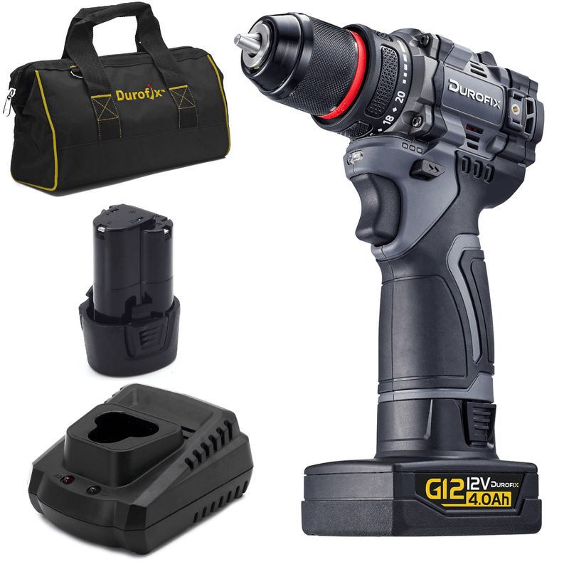 G12 Series 12V Cordless Li - ion 3/8" Drill Driver Kit w/ 2 Batteries 1,800 RPM Max Torque 440 In Lbs Image 1 - Durofix Tools