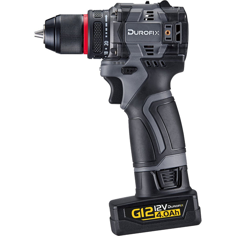 G12 Series 12V Cordless Li - ion 3/8" Drill Driver Kit w/ 4.0 Ah Battery 1,800 RPM Max Torque 440 In Lbs Image 3 - Durofix Tools