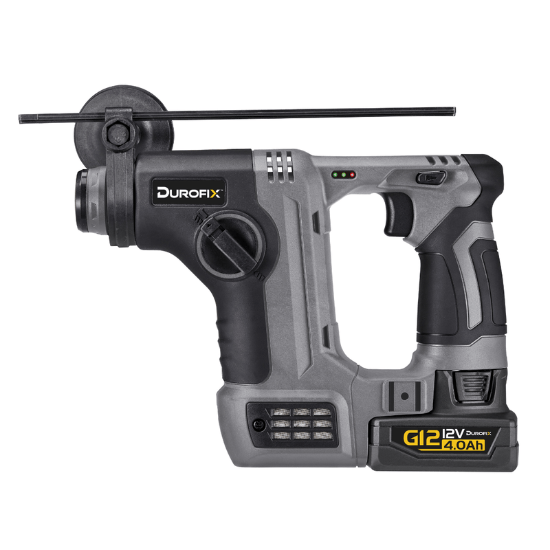 Durofix G12 Series RK12136 - 2 - K7 12V Cordless 3/8" Hammer Drill Power Tool Combo Kit with Compact Rotary Hammer Drill 1.3J Impact Energy, 1 Battery & Charger Image 5 - Durofix Tools