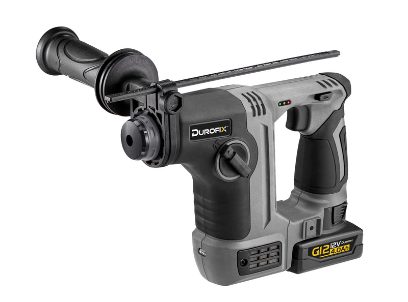 Durofix G12 Series RK12136 - 2 - K7 12V Cordless 3/8" Hammer Drill Power Tool Combo Kit with Compact Rotary Hammer Drill 1.3J Impact Energy, 1 Battery & Charger Image 4 - Durofix Tools