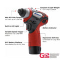 G12 Series 12V Cordless Li-ion 1/4" Impact Driver, 3/8" Ratchet Wrench & 2-Speed Drill Driver Combo Tool Kit with 2 Batteries
