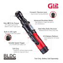 ACDelco G12 12V Combo Kit – Mini Polisher & 3/8" Impact/Ratchet Wrench with 2 Batteries