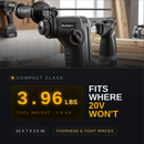 Durofix RY1204-PG G12 Series Brushless Compact Rotary Hammer Drill. 1.3J Impact Energy w/ 4.0 Battery
