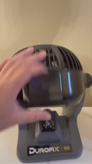 Durofix RZ1290P G12 Series 12V 270CFM Brushless Jobsite Fan, Portable Fan 0-100% Speed Settings, Built-In Magnets & Hooks with LED Light & 2.0 Ah Battery / Charger