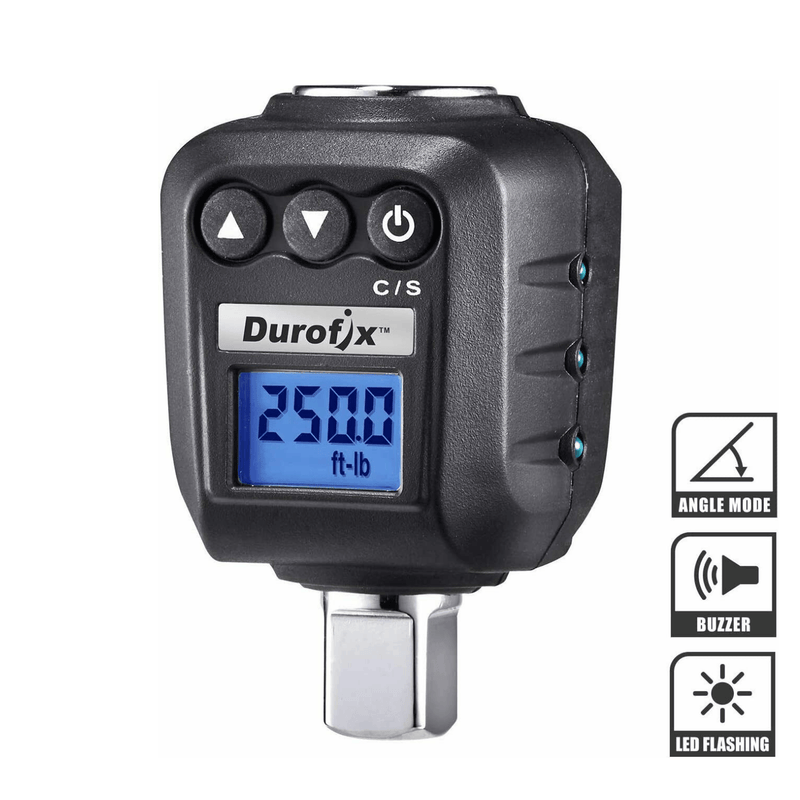 Heavy Duty Digital Torque Adapter 25 to 250 ft-lbs with Backlight Max 720 Degree Image 3 - Durofix Tools