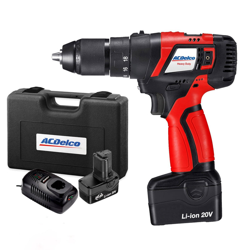 A20 Series 20V Cordless Li-ion 1/2" 500 In-lbs Drill Driver Tool Kit with 2 Batteries and Carrying Case Image 1