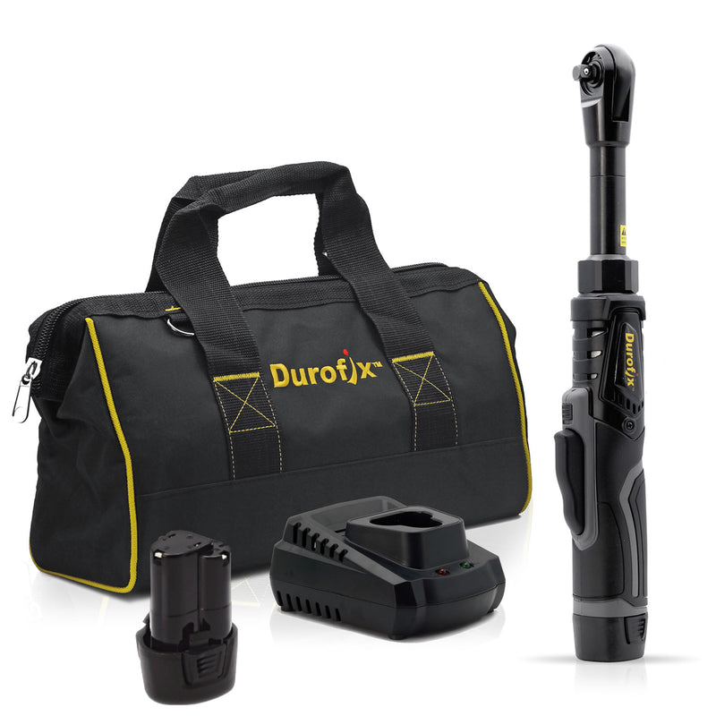 Durofix RW1216-22PGC G12 Series 12V Li-ion Cordless 1/4" 30 ft-lbs. Extended Ratchet Wrench Tool Kit with 2 Batteries & Canvas Bag Image 1 - Durofix Tools
