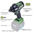 60V RI60165A1T Cordless 1/4" Brushless Impact Driver Max 200 ft-lbs - Bare Tool Only