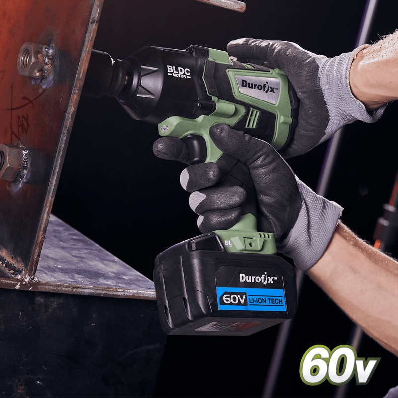 60V Cordless 1/2" Brushless Impact Wrench Kit Max 517 ft-lbs - Bare Tool Only Image 2 - Durofix Tools