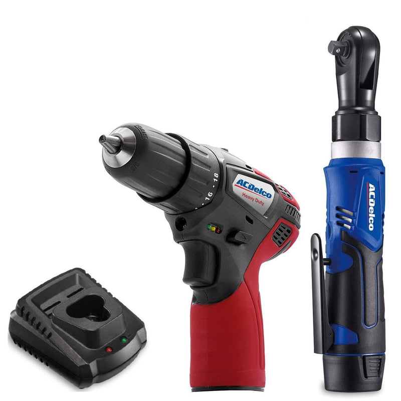 G12 Series 12V Cordless Li-ion 3/8" Ratchet Wrench & Compact Drill Driver Combo Tool Kit Image 1 - Durofix Tools