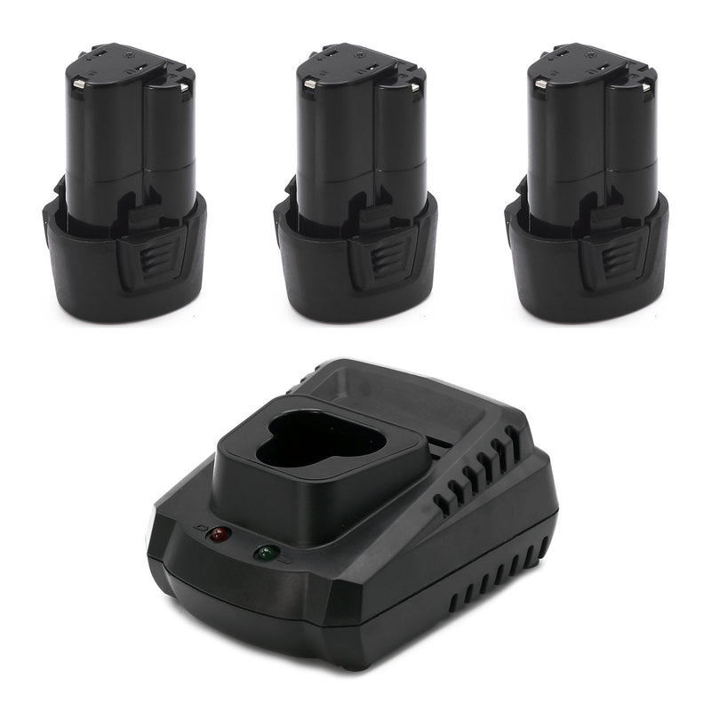 G12 Series 12V Li-ion Interchangeable 3 Battery Packs with 1 Quick Charger Image 1 - Durofix Tools