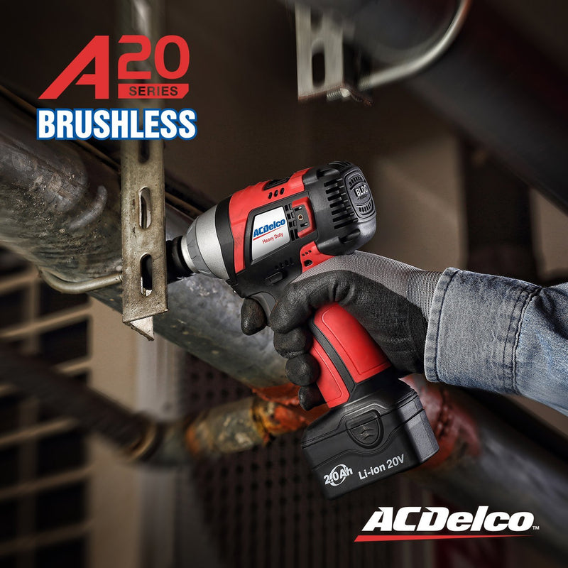 A20 series 20V Max Li-ion Brushless 1/2" Impact Wrench 1 Battery Image 2 - Durofix Tools
