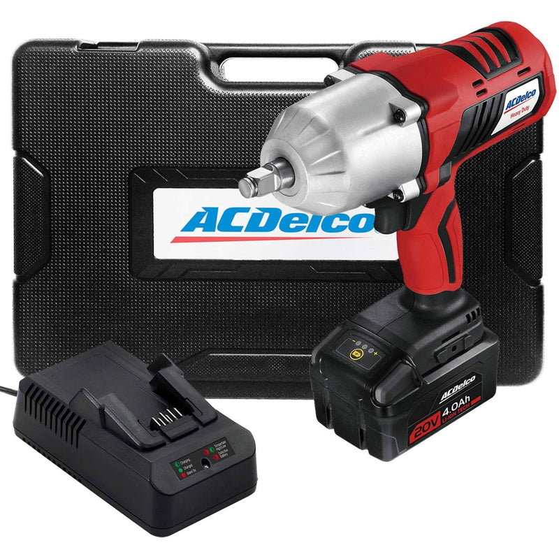 P20 Series 20V Cordless Li-ion 1/2" 1,260 ft-lbs. Heavy Duty Impact Wrench Tool Kit with Carrying Case