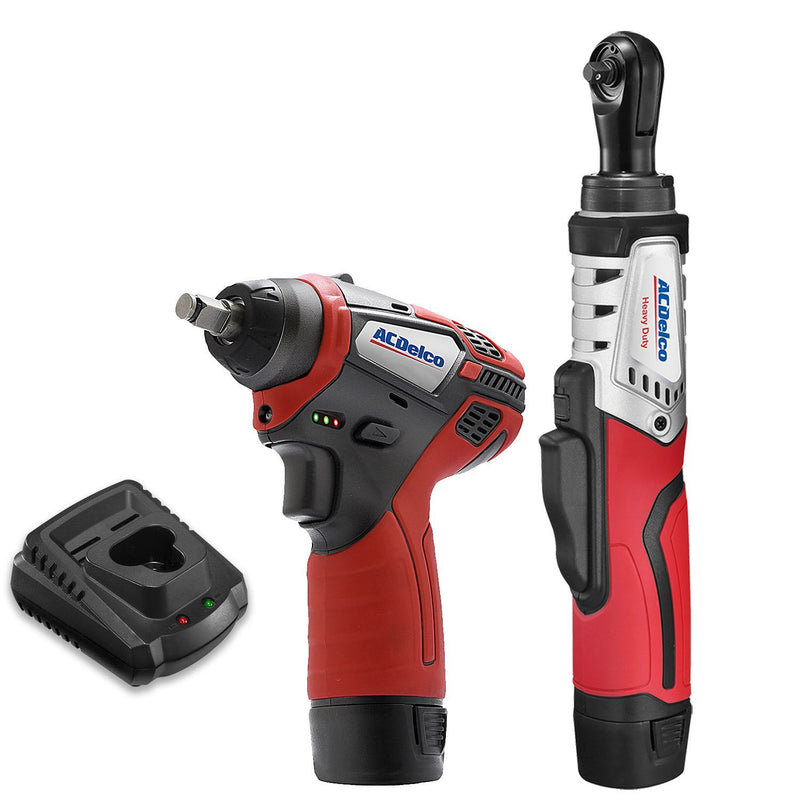 G12 Series 12V Cordless Li-ion 1/4" Brushless Ratchet Wrench & 3/8" Impact Combo Kit with 2 Batteries Image 1 - Durofix Tools