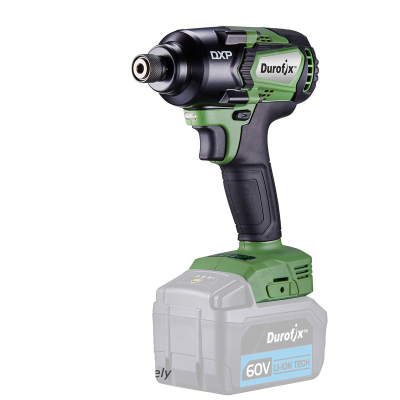 60V Cordless 1/4" Brushless Impact Driver Max 200 ft-lbs - Bare Tool Only