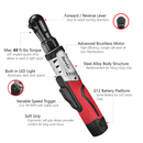 G12 Series 12V Li-ion Cordless 3/8” 65 ft-lbs. Torque Brushless Ratchet Wrench Tool Kit Image 3 - Durofix Tools