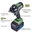 60V Cordless 1/2" Brushless Impact Wrench Kit Max 517 ft-lbs Image 2 - Durofix Tools