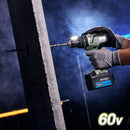 60V RK60132T Cordless Brushless 2-Speed Jumbo Hammer Drill Kit Max 1,062 In-lbs - Bare Tool Only